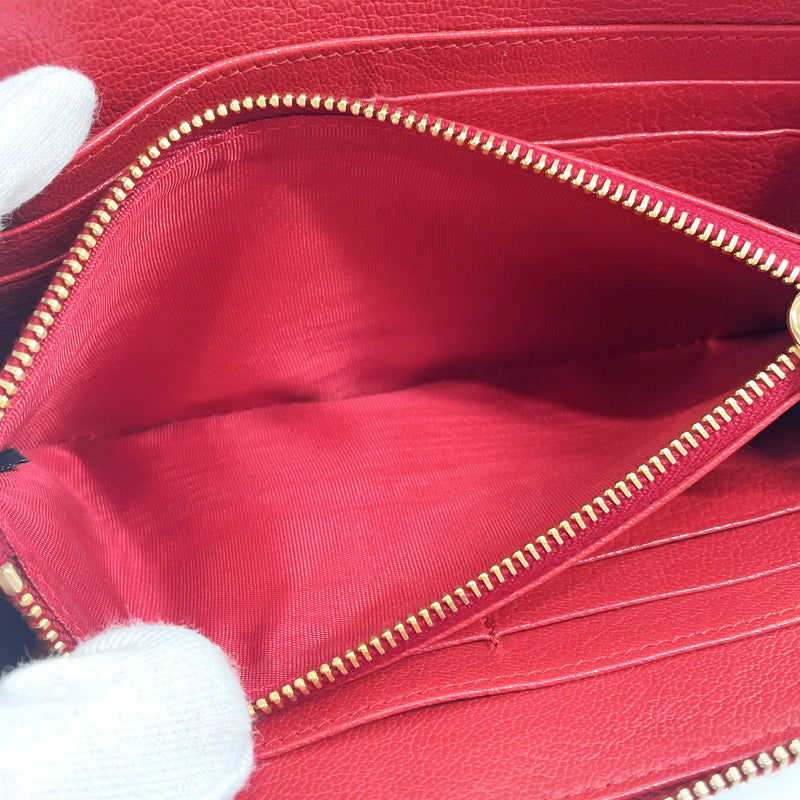MIUMIU purse leather Red Women Used