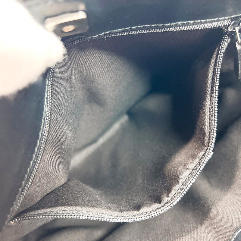GUCCI Shoulder Bag 143745 GG canvas/leather Black Women Used