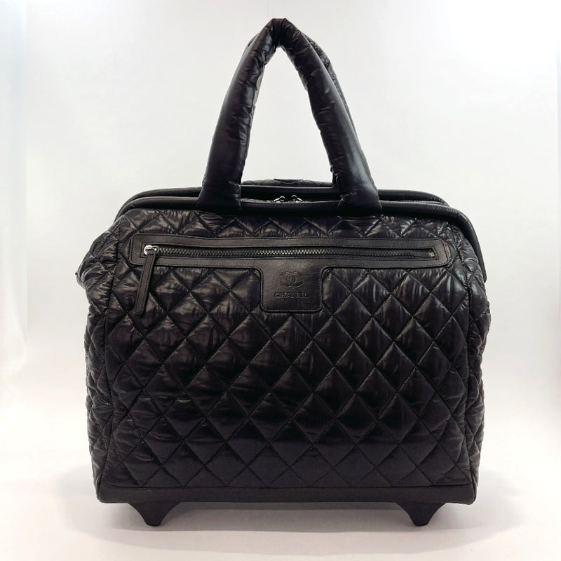 Authentic CHANEL new travel line coco mark sports bag handbag nylon black