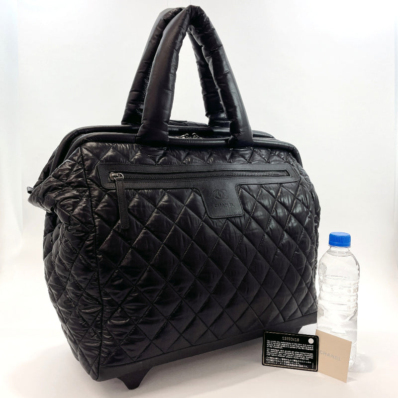 Chanel Black Quilted Leather Coco Case Trolley