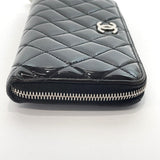 CHANEL purse Zip Around COCO Mark Patent leather Black Women Used - JP-BRANDS.com