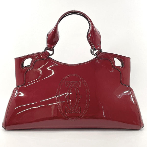 CARTIER Handbag L1001504 Marcello Patent leather Bordeaux Women Used - JP-BRANDS.com