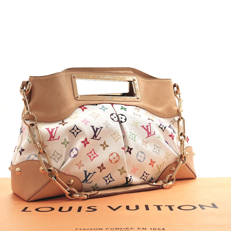 Louis Vuitton Monogram White Multicolor Judy MM 2Way Hand Bag