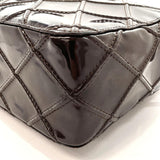 CHANEL Shoulder Bag Patent leather Dark brown Women Used - JP-BRANDS.com