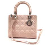 Christian Dior Handbag 02-MA-1006 Lady Dior leather pink Women Used - JP-BRANDS.com