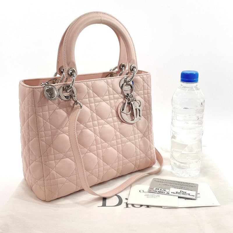 Christian Dior Handbag 02-MA-1006 Lady Dior leather pink Women Used - JP-BRANDS.com