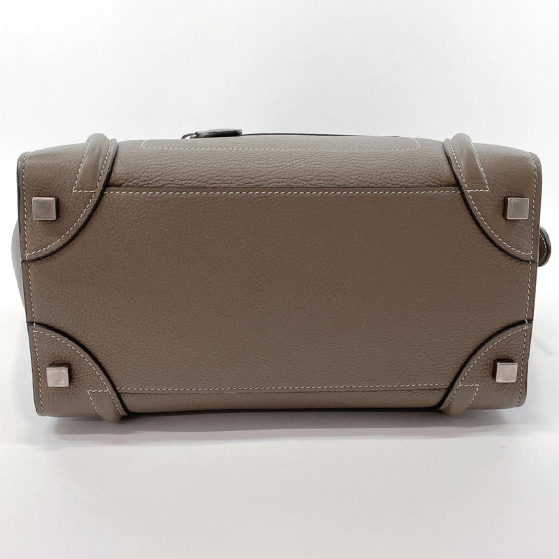CELINE Handbag 167793DRU.0950 Luggage micro leather gray Women Used - JP-BRANDS.com