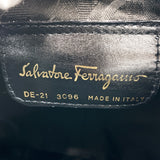 Salvatore Ferragamo Shoulder Bag DE-21 Vala enamel Navy Navy Women Used