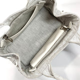 PRADA Tote Bag 1BG439 Canapa mini Studs denim gray Women Used