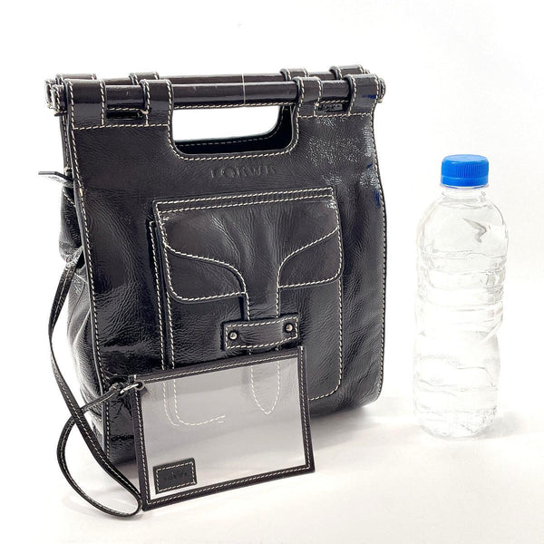 LOEWE Handbag Patent leather Black Women Used - JP-BRANDS.com