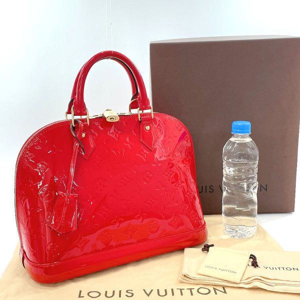 LOUIS VUITTON Handbag M90169 Alma PM Monogram Vernis Red Rouge Women Used