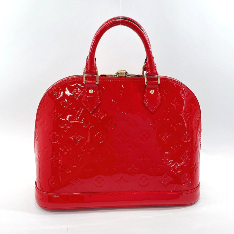 Louis Vuitton Red Monogram Vernis Leather Alma Top Handle Bag Louis Vuitton