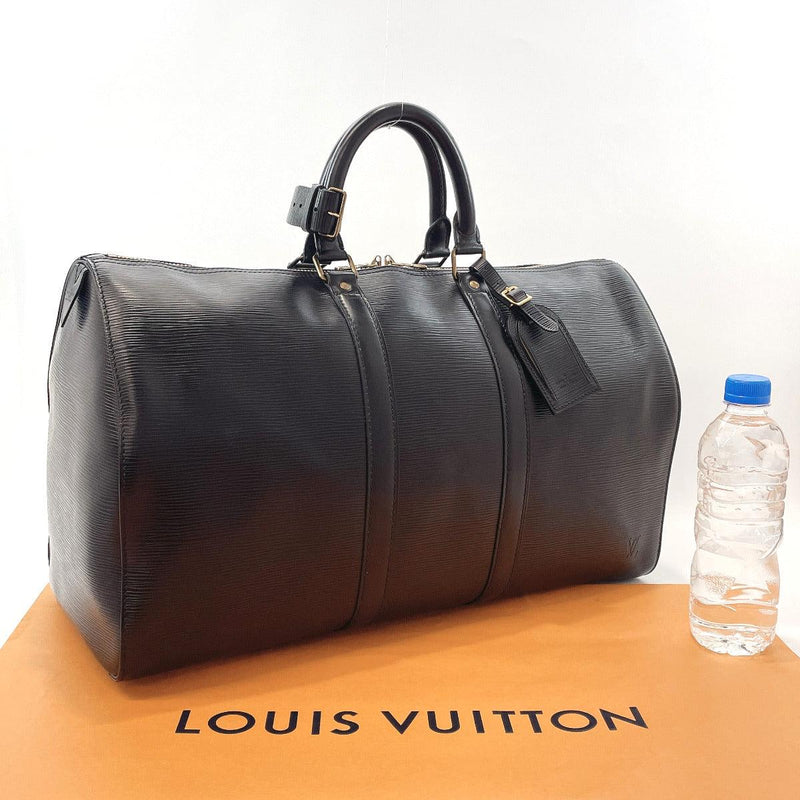LOUIS VUITTON Boston bag M59152 Keepall45 Epi Leather Black unisex