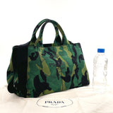 PRADA Tote Bag Canapa 2way canvas green Women Used