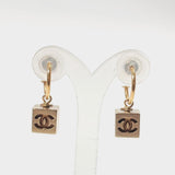 CHANEL earring Cube metal gold 02 A Women Used - JP-BRANDS.com