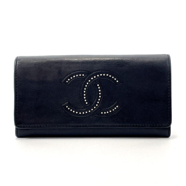 CHANEL purse COCO Mark leather Black Women Used –