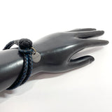 BOTTEGAVENETA bracelet Intrecciato leather Black Black unisex Used - JP-BRANDS.com