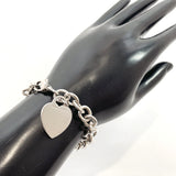 TIFFANY&Co. bracelet Heart tag Silver925 Silver Women Used