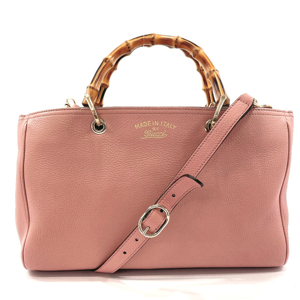 GUCCI Handbag 323660 Bamboo leather pink Women Used