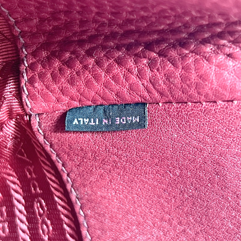 PRADA Tote Bag 2way leather Red Women Used