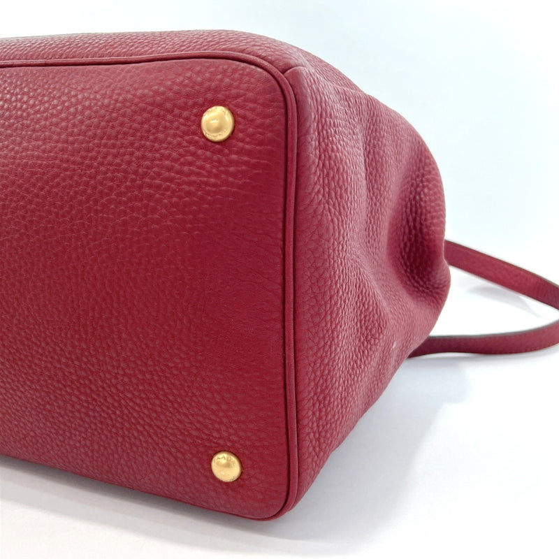 PRADA Tote Bag 2way leather Red Women Used