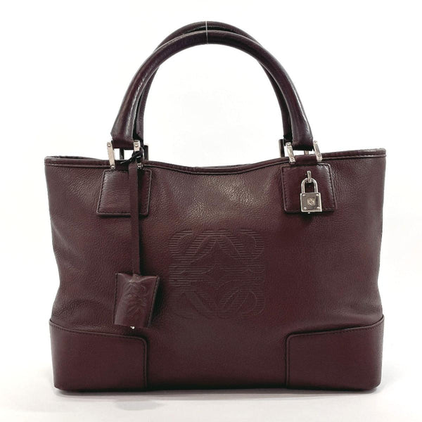 LOEWE Handbag anagram leather Brown Women Used - JP-BRANDS.com