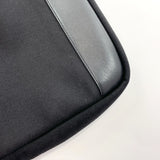 YVES SAINT LAURENT Shoulder Bag canvas/leather Black Women Used