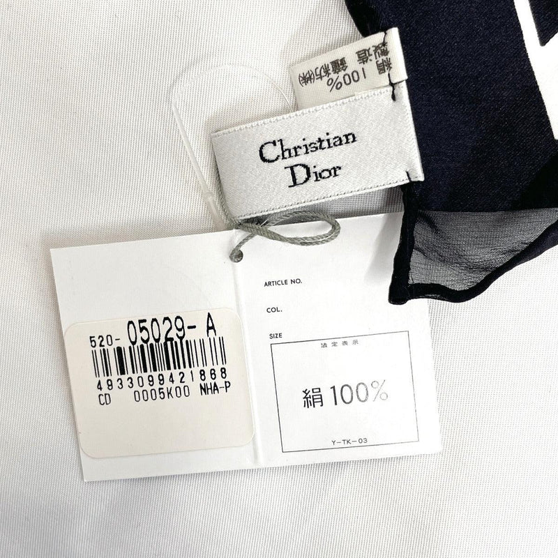 Christian Dior scarf silk white white Women Used - JP-BRANDS.com