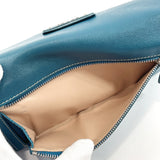 PRADA purse leather blue Women Used