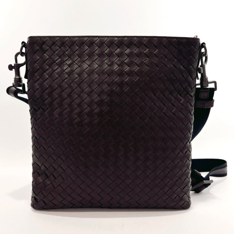 BOTTEGAVENETA Shoulder Bag 276357 Intrecciato leather Dark brown mens Used