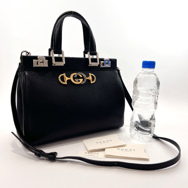 GUCCI Handbag 569712  2way Zumi leather Black Women Used