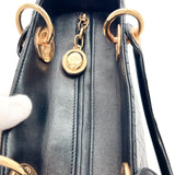 Christian Dior Handbag Lady Dior leather Black Women Used
