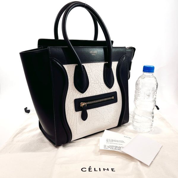 CELINE Handbag 167793VSB.01BC Luggage micro leather Black Black Women Used