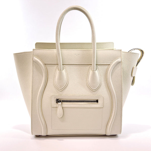 CELINE Tote Bag 167793AQL.01CK Luggage micro leather white Women Used