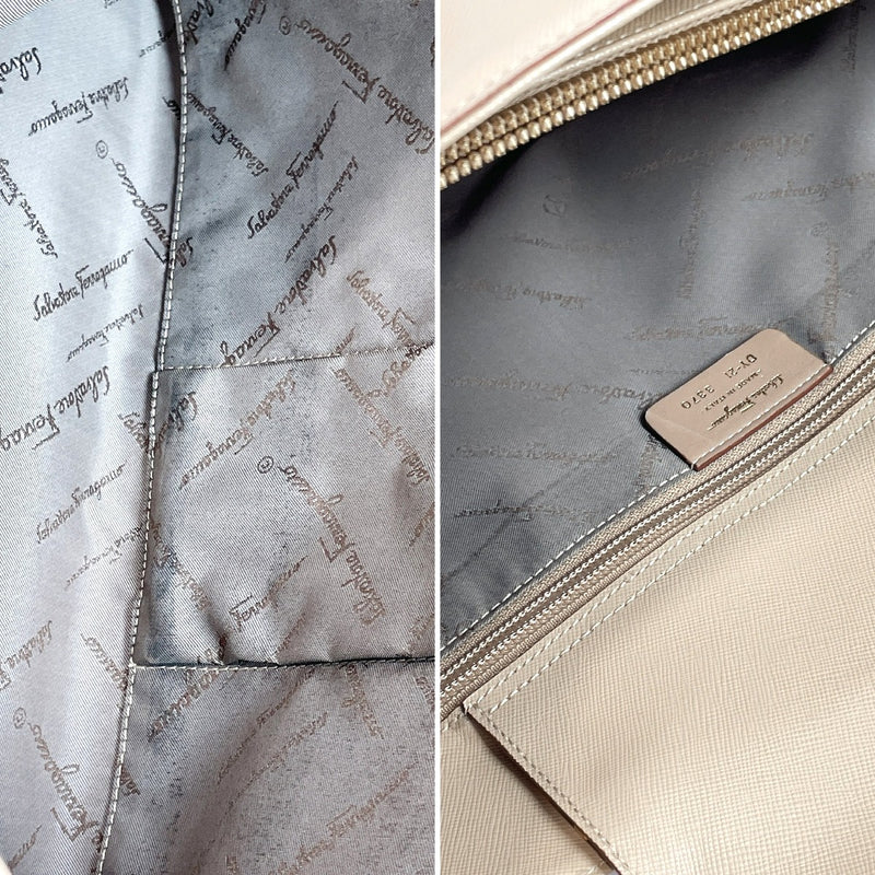 Salvatore Ferragamo Handbag DY-21 3370 leather beige Women Used
