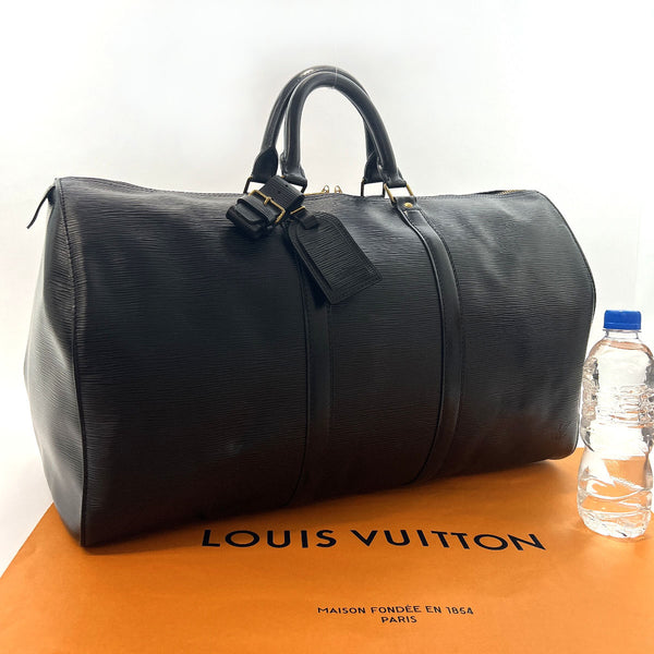 LOUIS VUITTON Boston bag M42962 Keepall50 Epi Leather Black unisex Used
