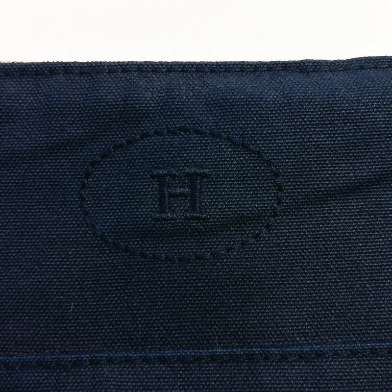 HERMES Pouch Bolide pouch cotton Navy Women Used