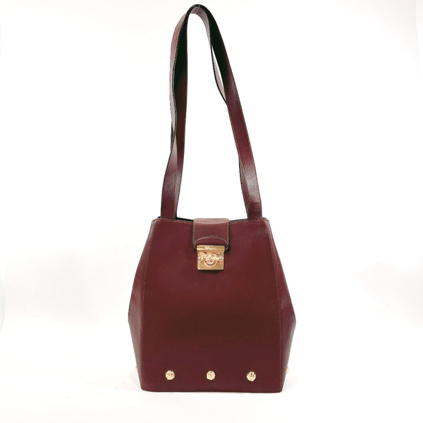 Salvatore Ferragamo Shoulder Bag DQ-21 5212 leather Bordeaux Women Used