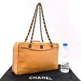 CHANEL Shoulder Bag Chain back leather Brown Women Used