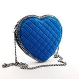 Stella McCartney Shoulder Bag Falabella heart polyester/Shaggy Deer blue Women Used