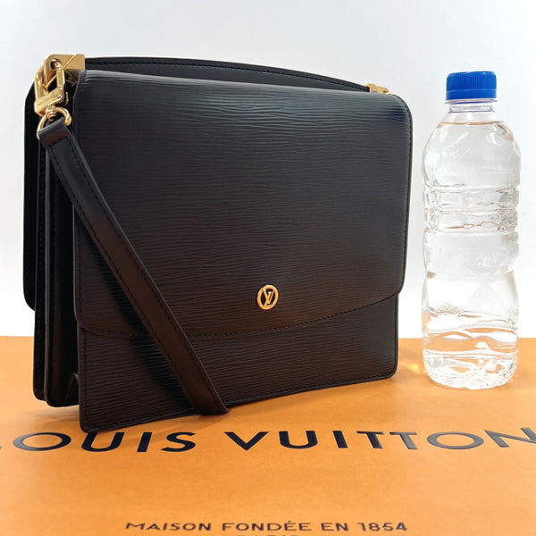 LOUIS VUITTON Shoulder Bag M52362 Grenel Epi Leather Black Black Women Used