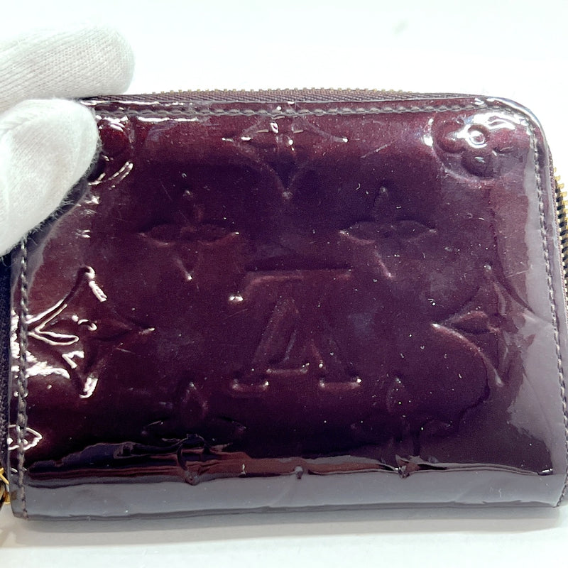 LOUIS VUITTON coin purse M93607 zip around purse Monogram Vernis Bordeaux Bordeaux Women Used