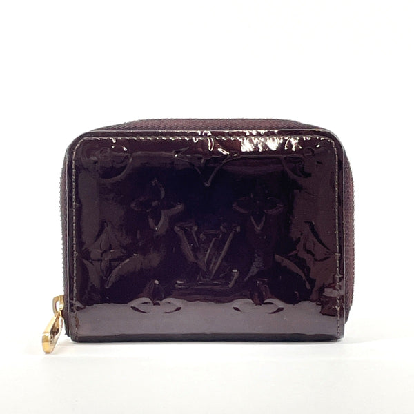 LOUIS VUITTON coin purse M93607 zip around purse Monogram Vernis Bordeaux Bordeaux Women Used