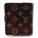LOUIS VUITTON Tri-fold wallet M61667 Compact zip Monogram canvas Brown Women Used
