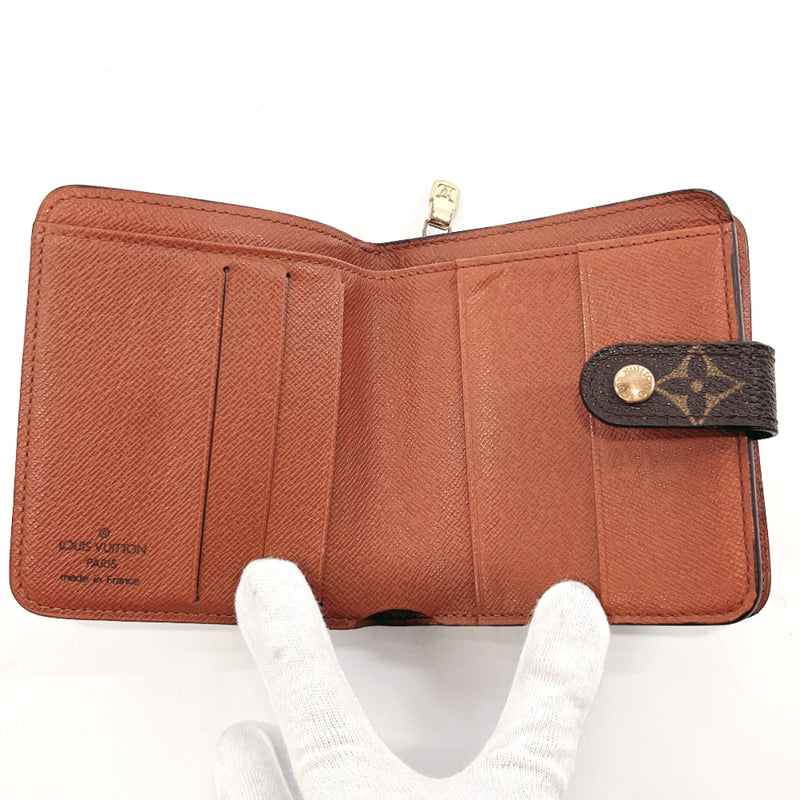 LOUIS VUITTON Tri-fold wallet M61667 Compact zip Monogram canvas Brown –