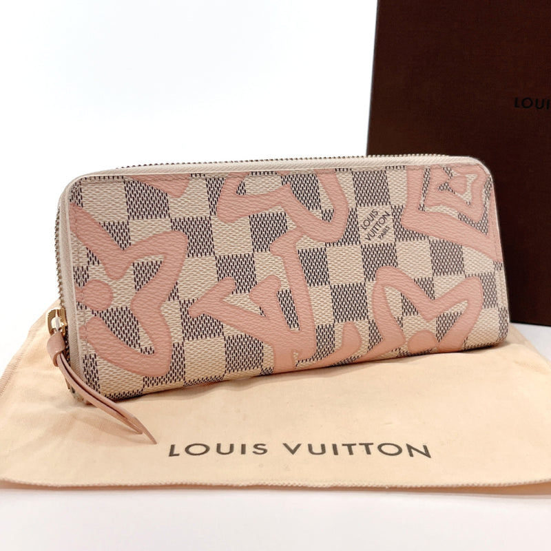 LOUIS VUITTON purse N60099 Portefeiulle Clemence 2017 Tahiti Collection  Damier Azur Canvas pink unisex Used