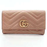 GUCCI purse 443436 GG Marmont leather beige beige Women Used