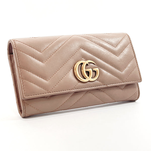 GUCCI purse 443436 GG Marmont leather beige beige Women Used