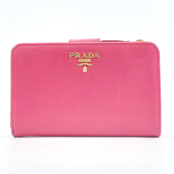 PRADA wallet Safiano leather pink Women Used