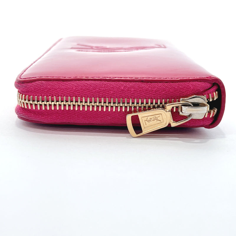 YVES SAINT LAURENT purse Zip Around Patent leather pink Women Used